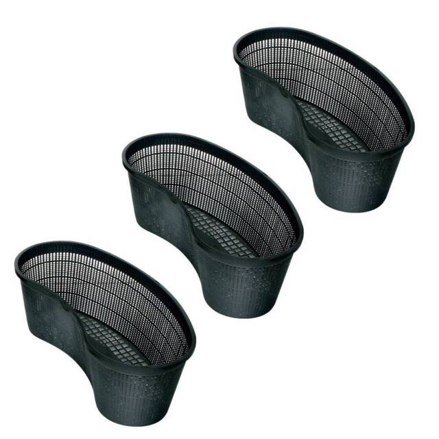 Pisces Pond Kidney Planting Basket 45 x 18 x 15cm - 3 Pack