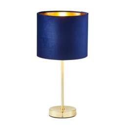 BHS Velvet Table Lamp, Navy