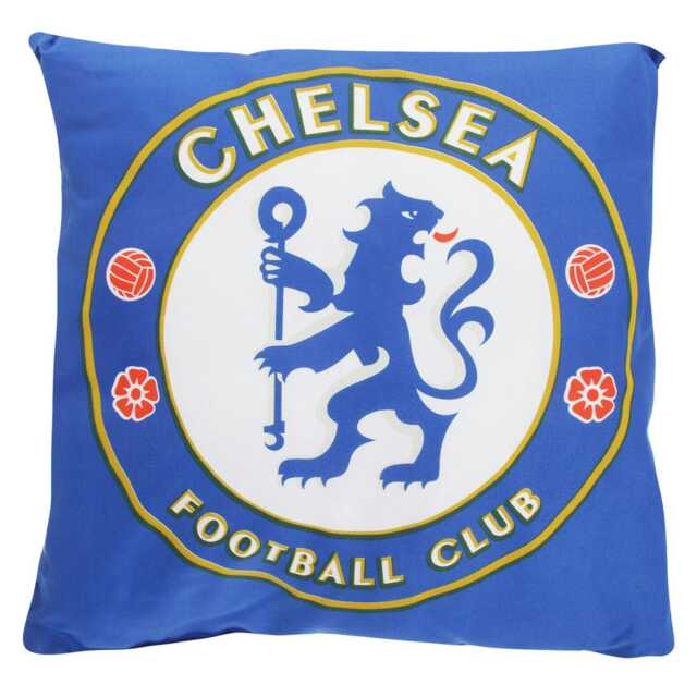 Chelsea FC Childrens/Kids Official Filled Football Crest Cushion - Blue - One Size