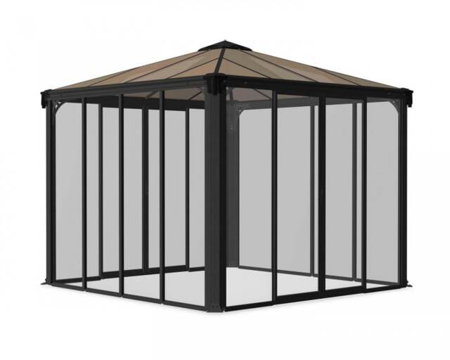 Gazebo Ledro 3000 Closed - Polycarbonate - Acrylic - L295 x W295 x H276 cm - Grey