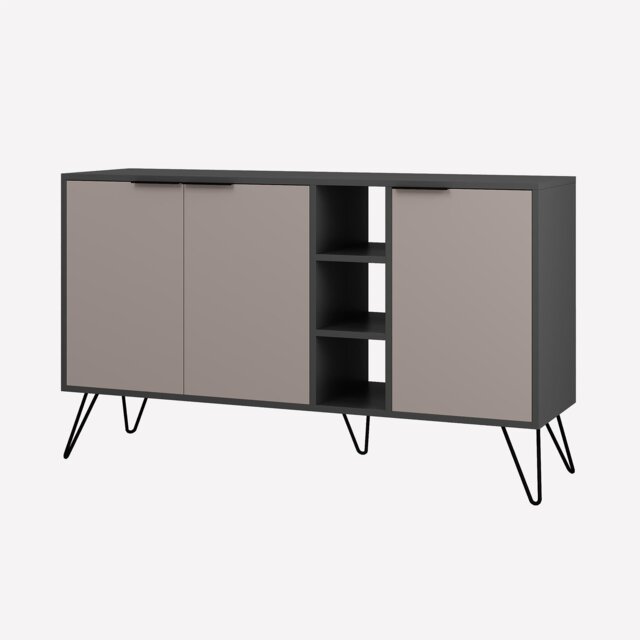 Decortie Clara Sideboard Cabinet 142cm Anthracite Grey