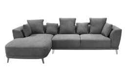 The 3 Seater Nova Lounger Right Corner Sofa in Grey or Cream Grey One Size