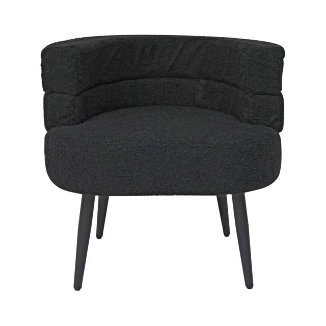 Alivio Sherpa Sofa Chair for Living Room & Bedroom (Black)