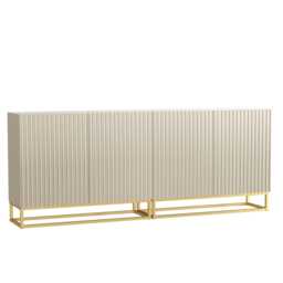 Sideboard Cashmere Gold Fluted Modular Storage Cabinet TV Unit Media Console 200cm