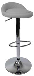 Gaor Adjustable Grey Breakfast Bar Stool - Faux Leather. Red