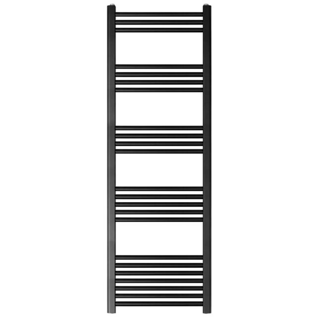 Balterley Straight Heated Heated Towel Rail Radiator, 930W Black Matt Black