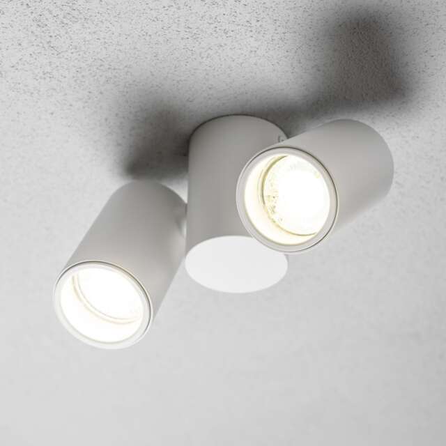 CGC LUP White Modern Double GU10 Adjustable Ceiling Spotlight White White height: 11.5 cm, width: 17.5 cm spotlight width: 5.6 cm