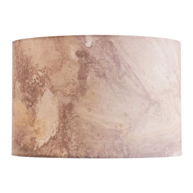 ValueLights Leanne Marble Effect Fabric Pendant Shade and Bulb