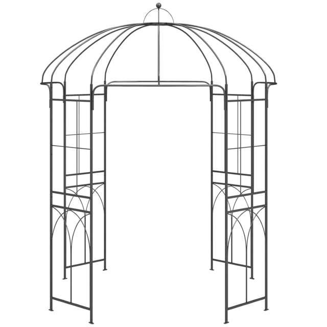 Gr8 Garden Metal Garden Rose Arch Trellis Bird Cage Shape Arbour Gazebo Pergola Pavilion