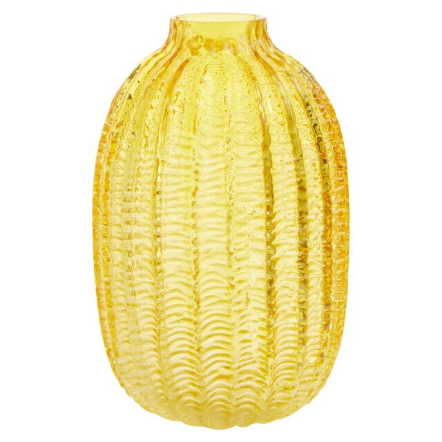 Bionda Large Yellow Glass Vase Yellow
