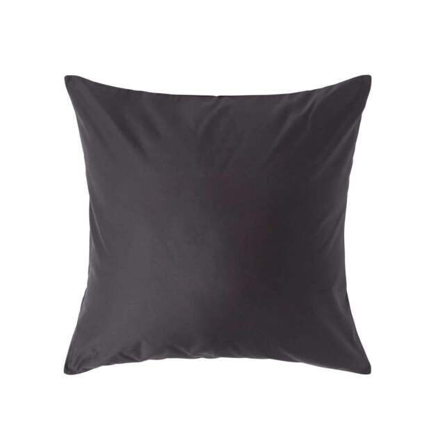 Homescapes Dark Charcoal Grey European Size Egyptian Cotton Pillowcase 1000 TC - 60 x 60 cm Grey
