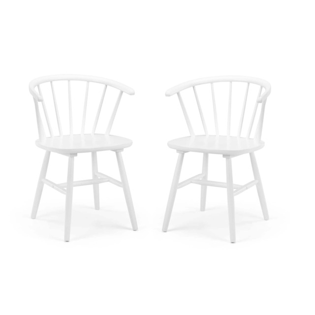 Bellano Premium White Dining Chairs - Set of 2