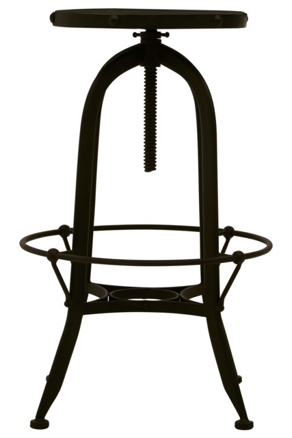Orsina Industrial Styled Black And Green Finish Bar Stool, Durable Counter Seat, Metal Stool With Green Marble