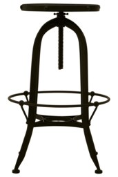 Orsina Industrial Styled Black And Green Finish Bar Stool, Durable Counter Seat, Metal Stool With Green Marble