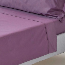 Homescapes Grape Egyptian Cotton Flat Sheet 200 Thread Count, Single Purple Single