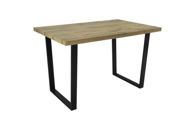 Colorado Oak Dining Table with Industrial Black Legs