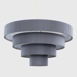 ValueLights Nevada Grey Ceiling Pendant Shade and Bulb