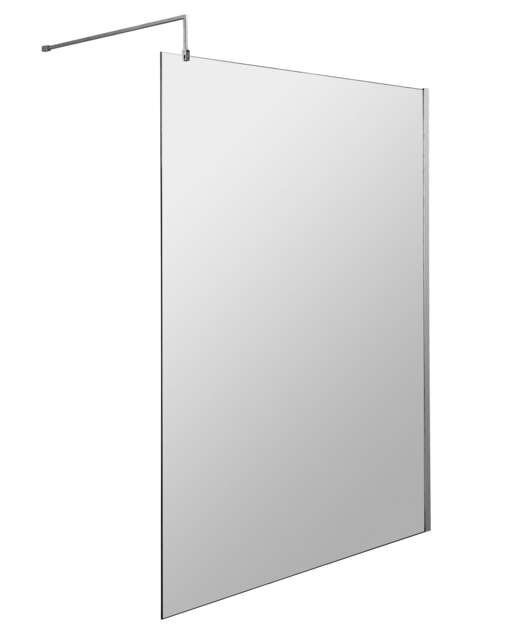 Balterley Contemporary Wetroom Screen Aluminium Silver Chrome