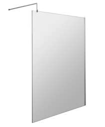Balterley Contemporary Wetroom Screen Aluminium Silver Chrome