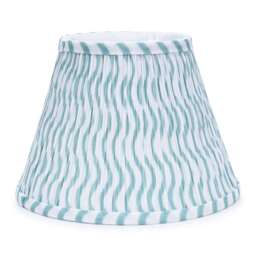 ValueLights Riza Taper Green Arrow Fabric Pleat Large Shade and Bulb