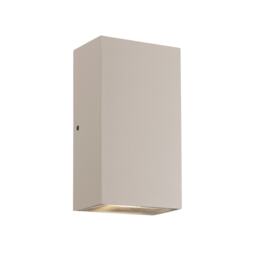 Nordlux Rold Outdoor Wall Light Sand Metal Sensor Intergrated LED Weatherproof - Mains Powered, IP54 Cream Sanded