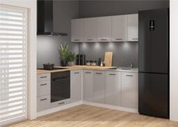 Kitchen Wall Unit Cabinet 500mm Cupboard Light Grey Gloss Left Right 50cm Door Junona