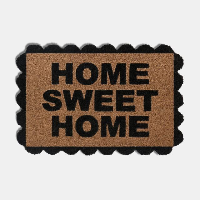 OHS Scallop Edge Slogan Non Slip Coir Mat Doormat Rug