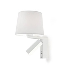 2 Light Indoor Wall Light White with Reading, E27 - Special Offer