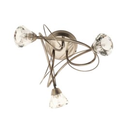 BHS Marianne 3 Light Flush Ceiling Light Bronze Antique Brass 1
