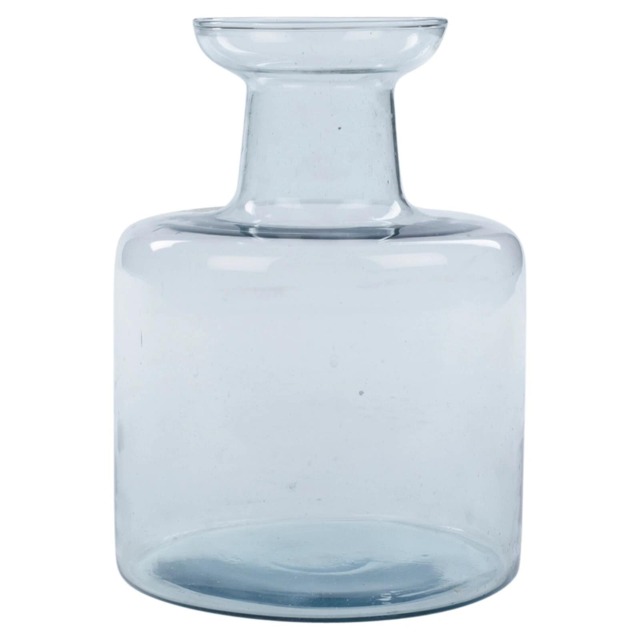 Bottle Glass Vase Honeycomb Wide Mouth Heavy Rounded Design Flowers Arrangements Clear Clear Wide Mouth