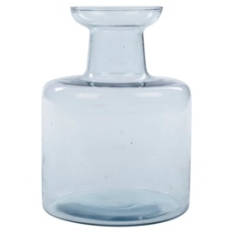 Bottle Glass Vase Honeycomb Wide Mouth Heavy Rounded Design Flowers Arrangements Clear Clear Wide Mouth