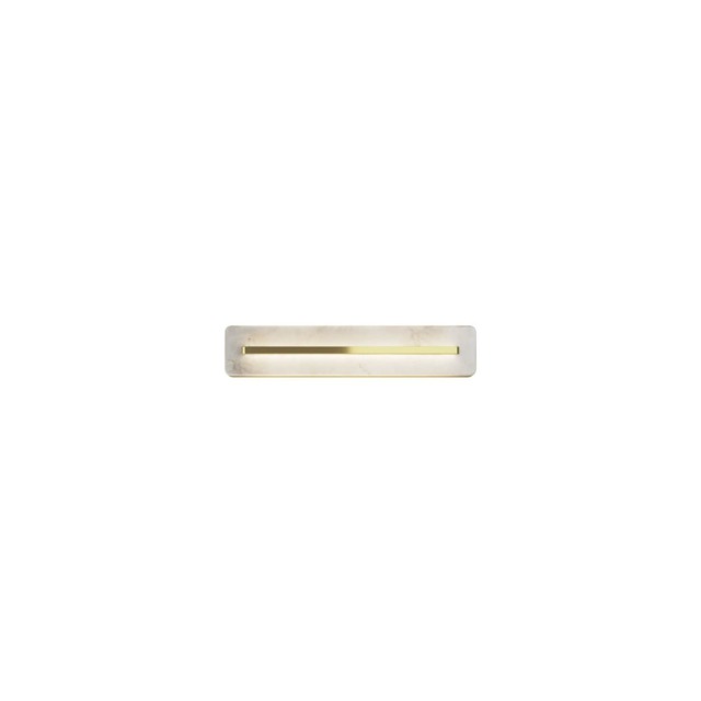 Albatre Modern 40cm Integrated LED Wall Lamp Brass 3000K 150lm White Shade