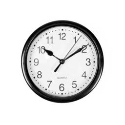 OHS Small Round Vintage Decor Home Office Wall Clock, 14cm - Black
