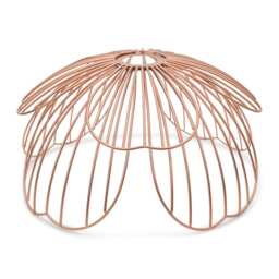 ValueLights Pink Metal Flower Ceiling Pendant Light Shade and Bulb