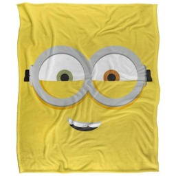 Minions Face Bob Blanket - White - One Size
