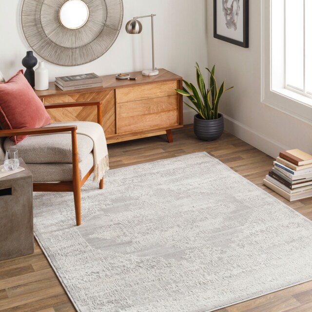 LIVABLISS Roma-Vintage Traditional Boho Rug 140 x 200 cm Grey Charcoal White