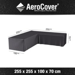 Platinum AeroCover L-Shape Outdoor Sofa Waterproof Ripstop Polyester Cover W255 x D255 x H70 cm