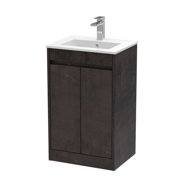 Balterley Chartley 2 Door Vanity Unit, Minimalist Basin, 500mm, Slate