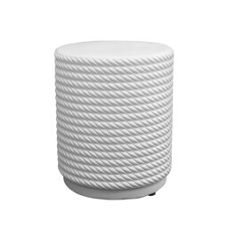 Direct Wicker Outdoor Indoor Concrete Furniture Side Table, White