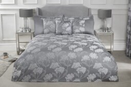 English Garden Duvet Set King Bed Silver