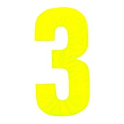 Securit 3 Bin Number - Yellow - One Size