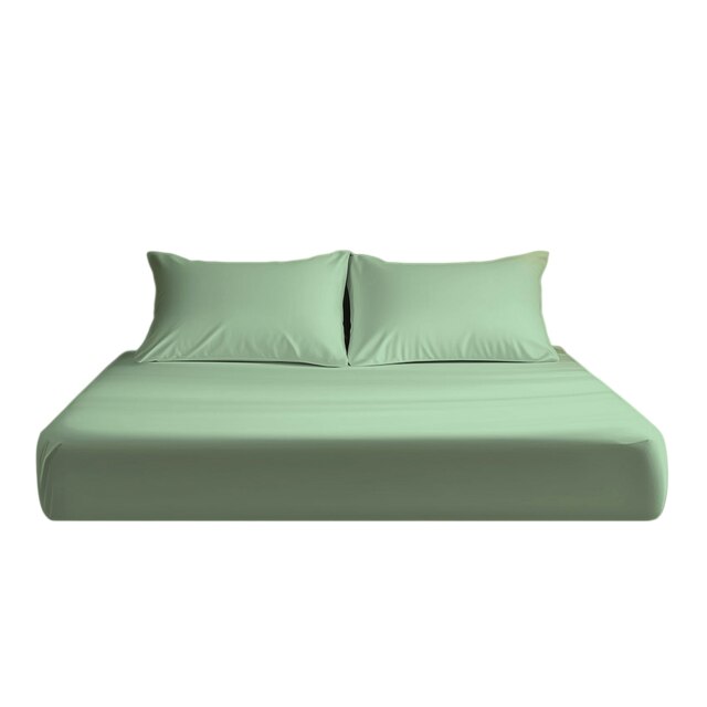 Microfibre Soft Touch Fitted Sheet 25cm Skirt Plain Dyed Bed Linen Blue Blue Duck Egg Blue Small Double