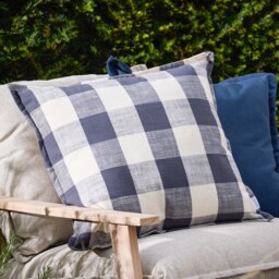 Yard Chesil Check 100% Cotton Outdoor Cushion
