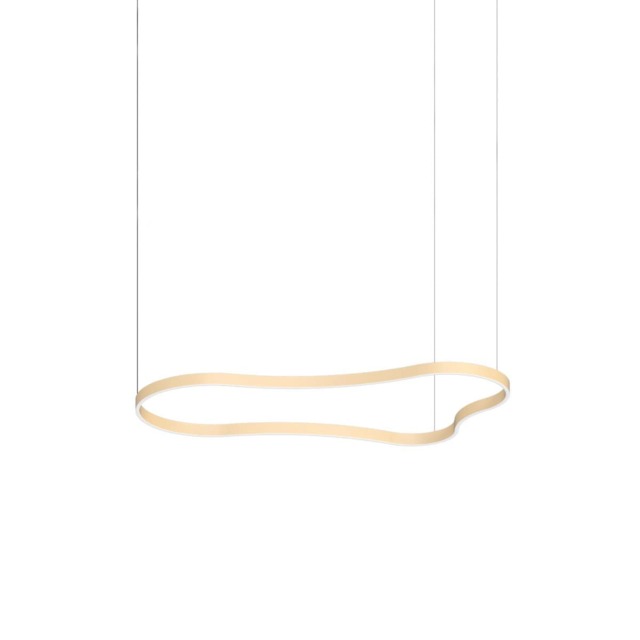Waves 155cm Integrated LED Pendant Ceiling Light Gold 3000K