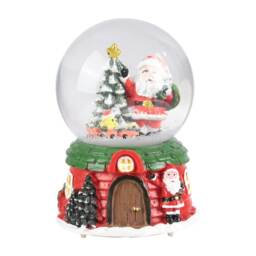 Living and Home Santa Claus Glass Music Snow Ball, Christmas Oranaments