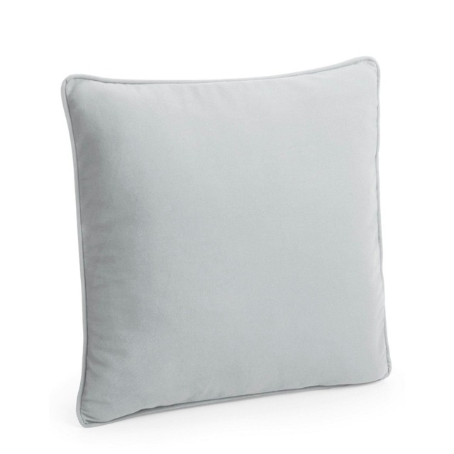 Westford Mill Fairtrade Cotton Piped Cushion Cover - Natural/Light Grey - 40cm x 40cm x 18cm