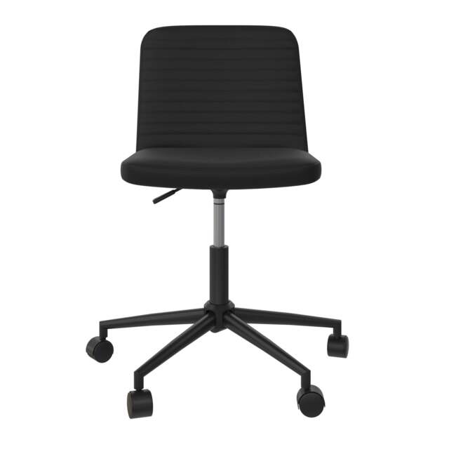 Corey Office Task Chair Black Faux Leather Black Black One Size