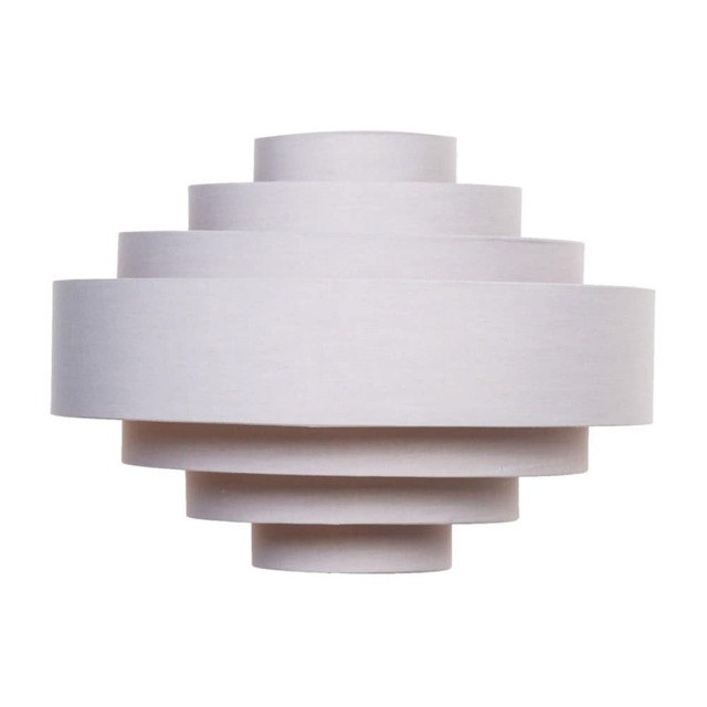 ValueLights Sette Textured Grey Tiered Ceiling Pendant Shade Grey