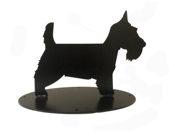 Scottie Dog Boot Scraper Silhouette - Steel - L23.5 x W34.9 x H26 cm - Black Black Black