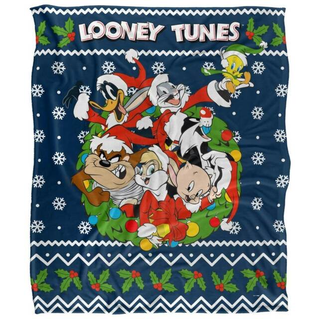 Looney Tunes Group Shot Christmas Blanket - Multicoloured - One Size